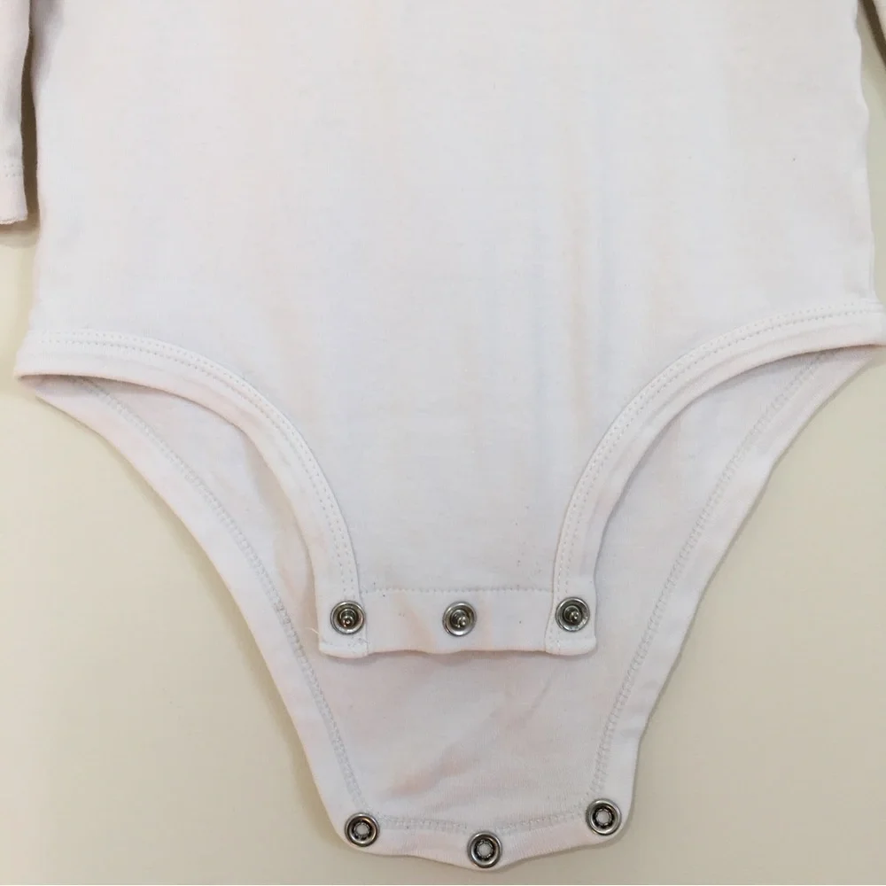 Carter's baby girl white pink long sleeve cotton overalls bodysuits